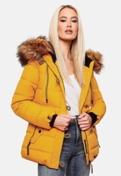 Navahoo Winterjassen Winterjas Zoja Dames Geel -Navahoo Mode Exporteren Winkel 0d6cc7a2e02dbc809f947b39d8ad18a3