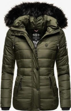 Navahoo Winterjassen Winterjas Zuckerbiene Dames Olijfgroen