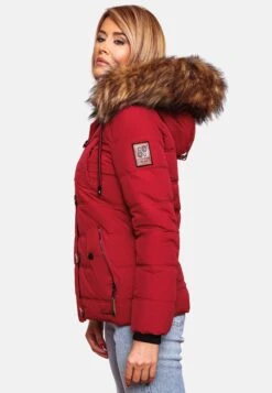 Navahoo Winterjassen Winterjas Zoja Dames Rood -Navahoo Mode Exporteren Winkel 1e75f3843f4e746df0663a0e77866aed