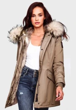 Navahoo Parkas Winterparka Cristal Dames Lichtbruin -Navahoo Mode Exporteren Winkel 213a448dfc8df8698fd5be188afe74ba