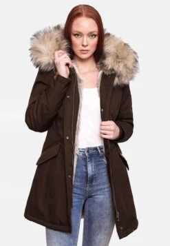 Navahoo Parkas Winterparka Cristal Dames Bruin -Navahoo Mode Exporteren Winkel 2c01a7ec07729d63721491ac7eb11826