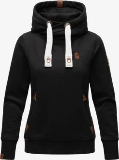 Navahoo Hoodies Sweatshirt Namikaa Dames Zwart