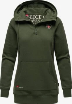 Navahoo Hoodies Sweatshirt Zauberelfe Dames Olijfgroen -Navahoo Mode Exporteren Winkel 355c7a6b46b2e3da766d200d08ad43cc