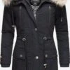 Navahoo Parkas Winterparka Honigfee Dames Nachtblauw