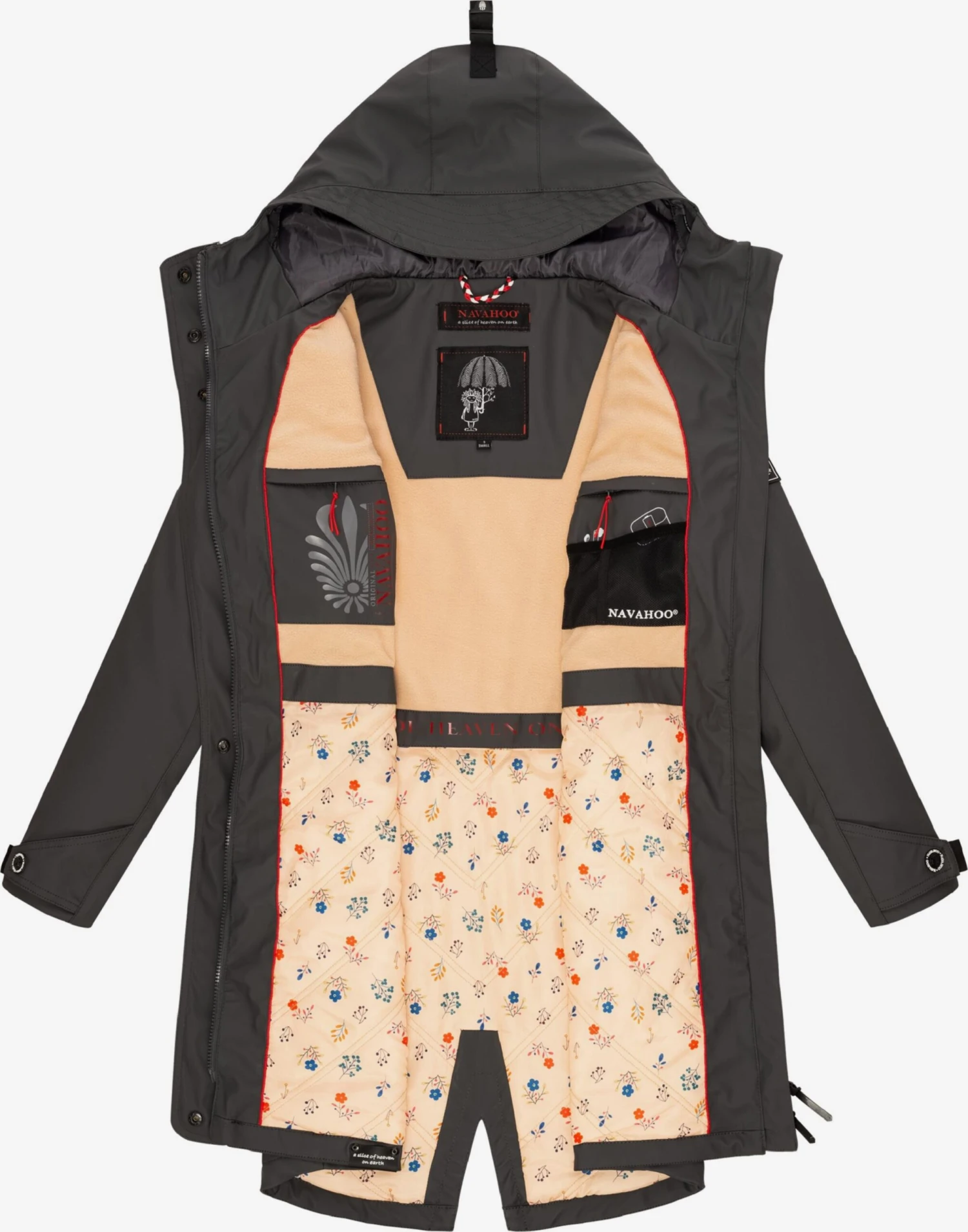 Navahoo Regenmantels Tussenmantel Schötchen Dames Antraciet 5 Navahoo Regenmantels Tussenmantel Schötchen Dames Antraciet - Afbeelding 5