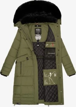 Navahoo Wintermantels Wintermantel Fahmiyaa Dames Kaki -Navahoo Mode Exporteren Winkel 46388dc803519f793ecd29eb898681cc