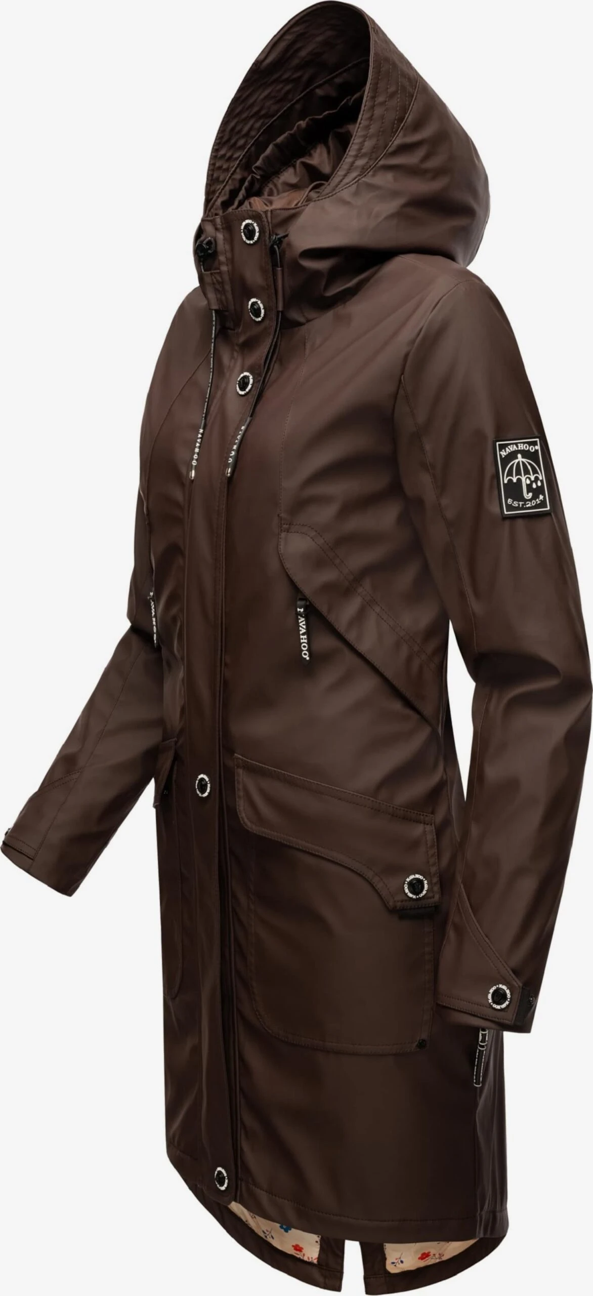 Navahoo Regenmantels Tussenmantel Schötchen Dames Chocoladebruin 2 Navahoo Regenmantels Tussenmantel Schötchen Dames Chocoladebruin - Afbeelding 2