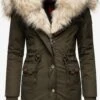 Navahoo Parkas Winterparka Sweety Dames Olijfgroen