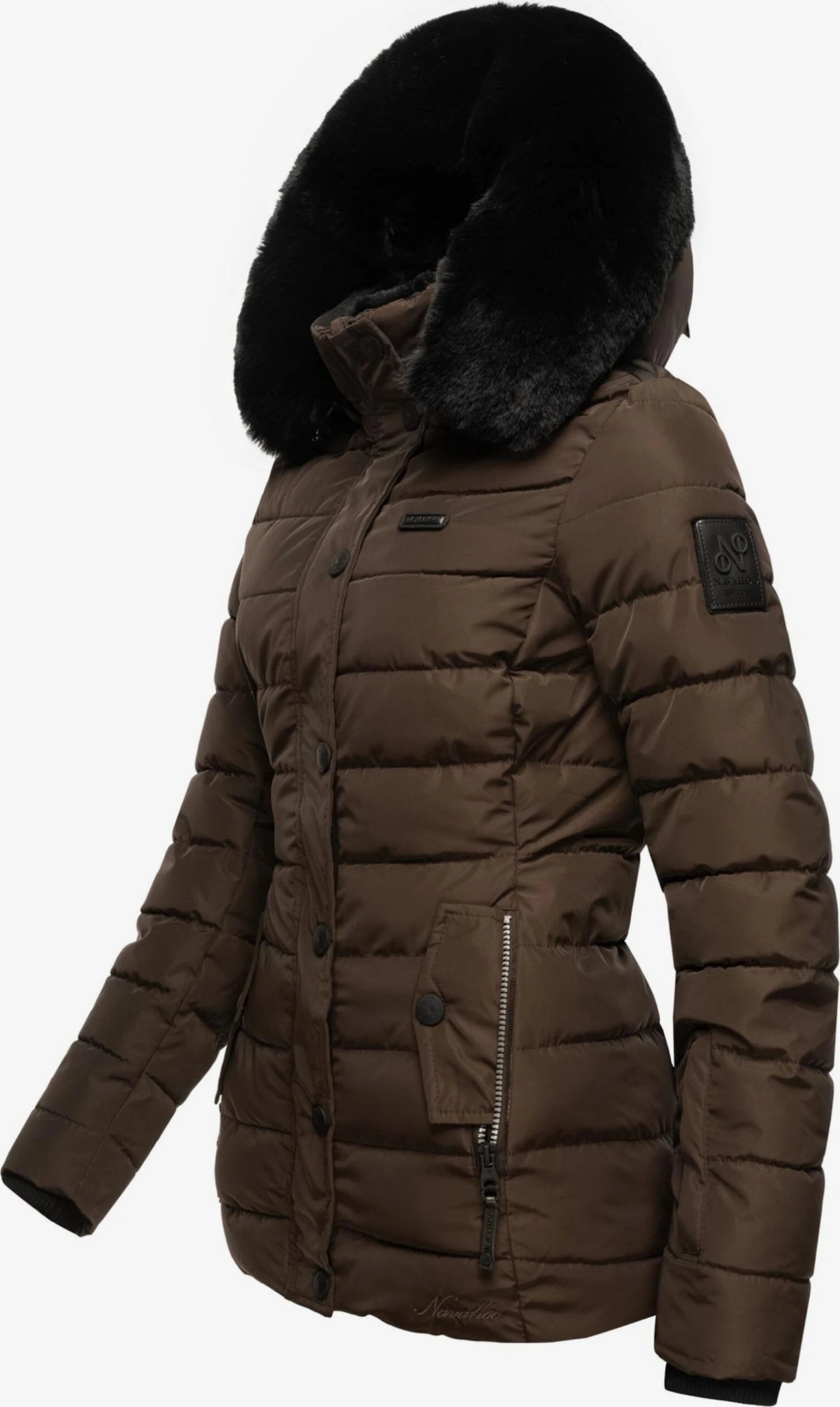 Navahoo Winterjassen Winterjas Milianaa Dames Bruin 2 Navahoo Winterjassen Winterjas Milianaa Dames Bruin - Afbeelding 2