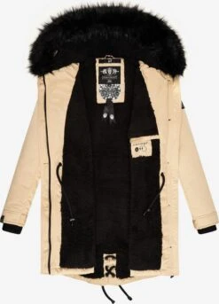 Navahoo Parkas Winterparka Luluna Dames Beige -Navahoo Mode Exporteren Winkel 59283890483448ac0ebda042541ff143