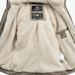 Navahoo Winterjassen Winterjas Megan Dames Beige -Navahoo Mode Exporteren Winkel 5ac9c09a40aab983fa831892936df56e