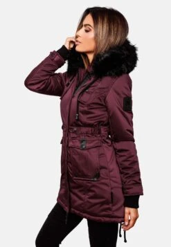 Navahoo Luluna - Winterjas - Burgundy -Navahoo Mode Exporteren Winkel 6202b50b5b1d42baa00a9e31cf62378f