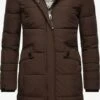 Navahoo Wintermantels Wintermantel Fahmiyaa Dames Donkerbruin