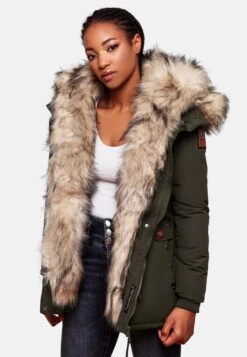 Navahoo Parkas Winterparka Sweety Dames Olijfgroen -Navahoo Mode Exporteren Winkel 72e291e87fc91e3e43759afd43d6f564