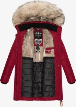 Navahoo Wintermantels Wintermantel Paula Dames Wijnrood -Navahoo Mode Exporteren Winkel c6634a43b9243d162e74df943e1a9c79