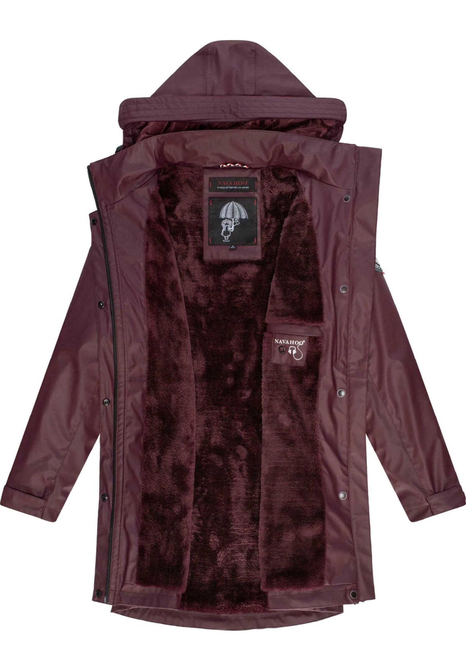 Navahoo Deike - Parka - Dark Red Melange 4 Navahoo Deike - Parka - Dark Red Melange - Afbeelding 4