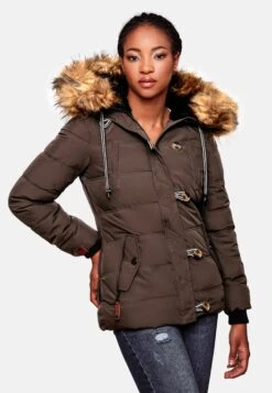 Navahoo Winterjassen Winterjas Zoja Dames Bruin -Navahoo Mode Exporteren Winkel d4e84d5271b5ea152865dc41b6e08629