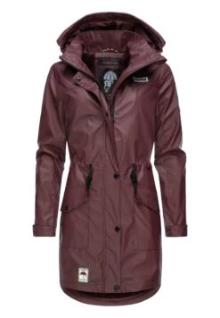 Navahoo Deike - Parka - Dark Red Melange