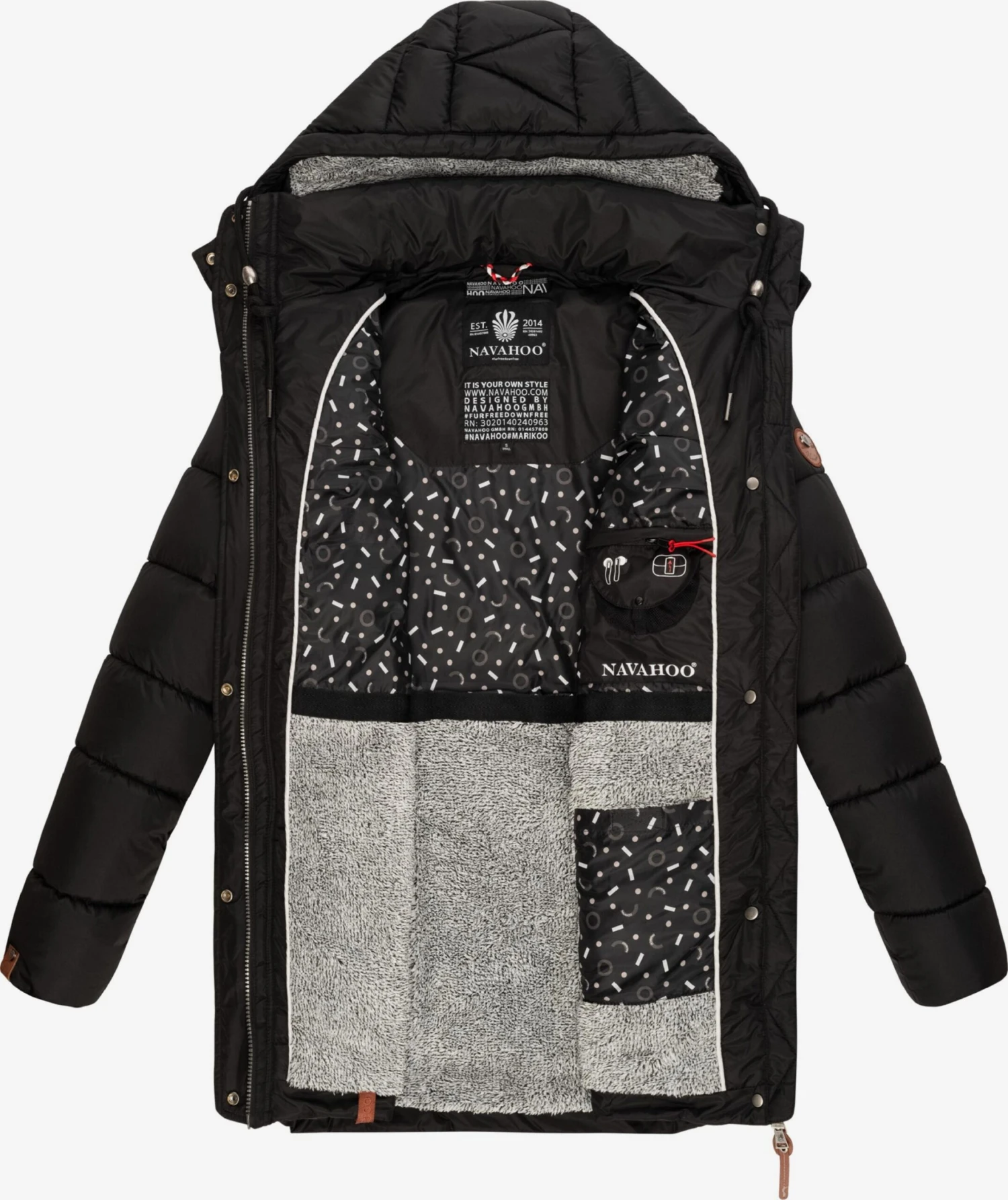 Navahoo Wintermantels Wintermantel Dalie Dames Zwart 5 Navahoo Wintermantels Wintermantel Dalie Dames Zwart - Afbeelding 5
