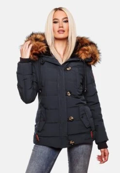 Navahoo Winterjassen Winterjas Zoja Dames Donkerblauw -Navahoo Mode Exporteren Winkel ee18f344990c49ae0e65af15ead092a8