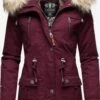 Navahoo Parkas Winterparka Honigfee Dames Bordeaux